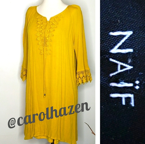 NAIF Dresses & Skirts - SALE! Naif Boho Gypsy Broomstick Dress Lace